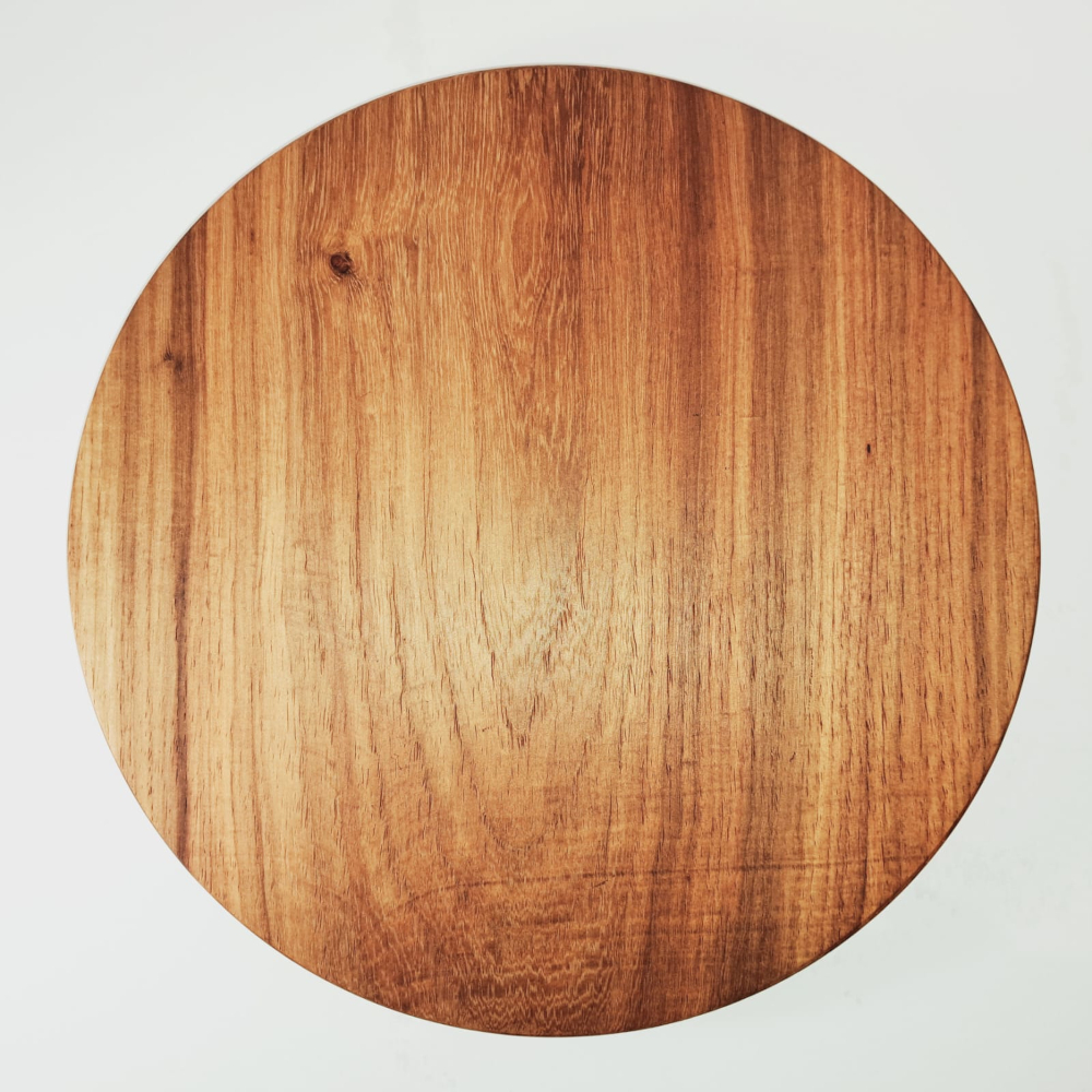 round kiaat serving board