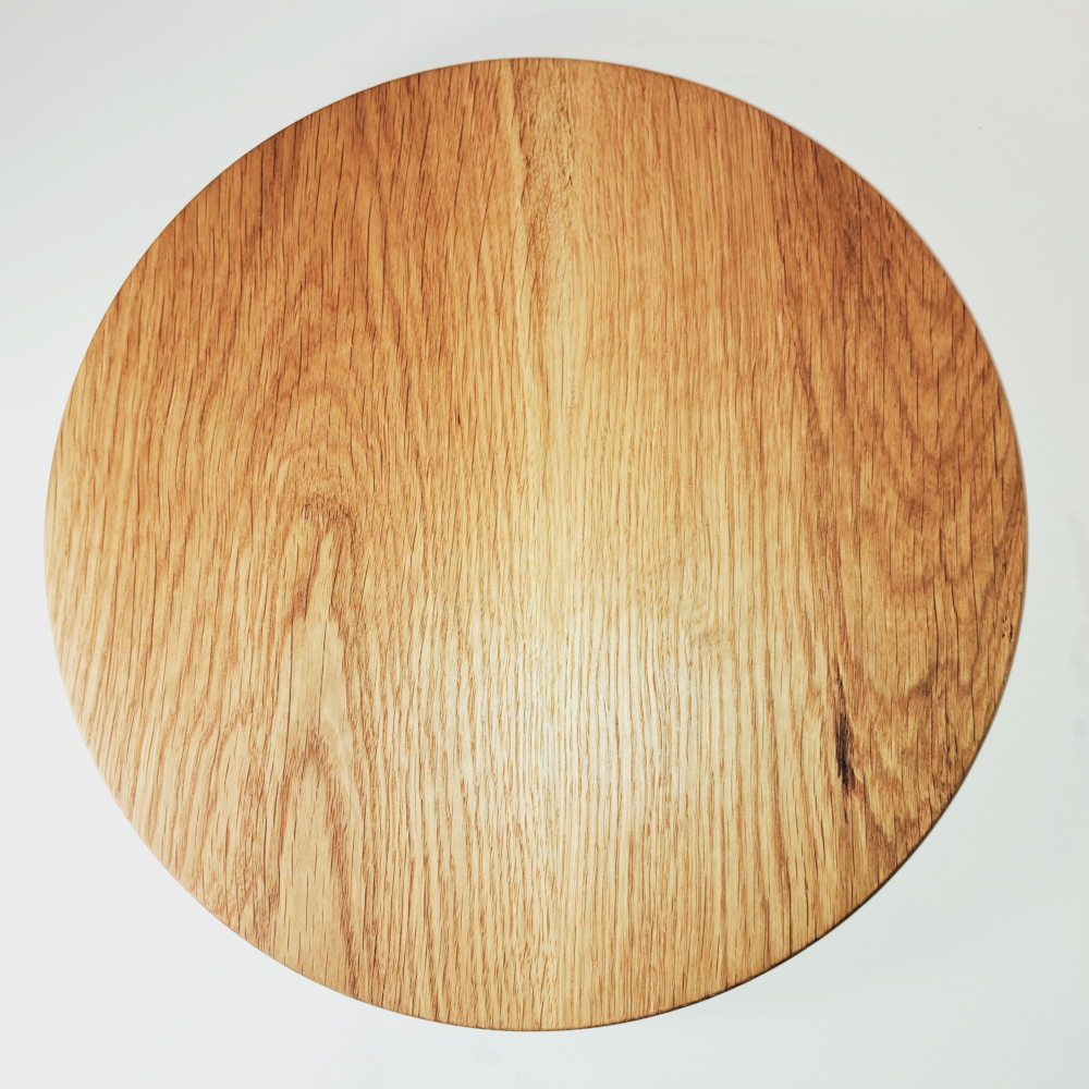 round white oak serving board