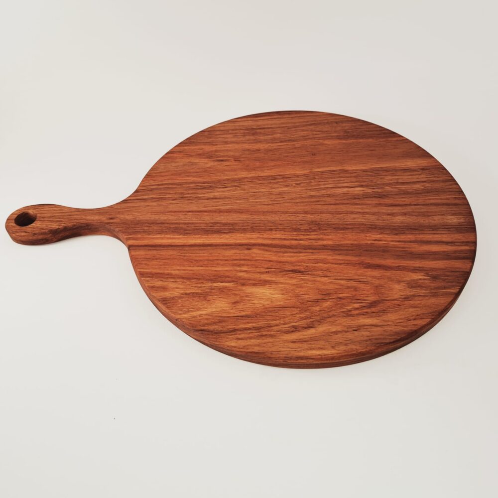 kiaat serving board with handle