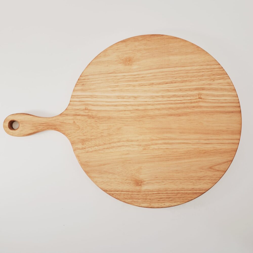 Rubberwood serving board with handle