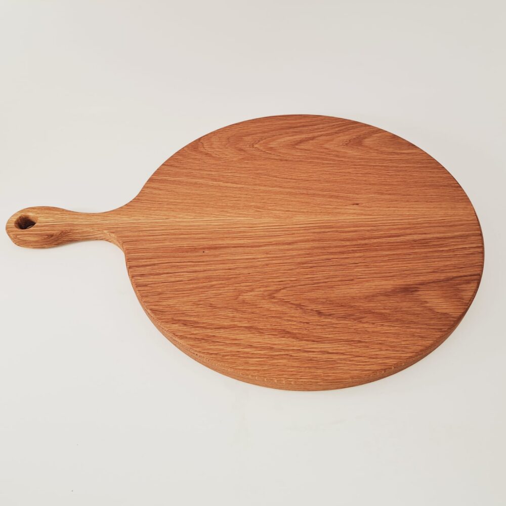 oak pizza board with handle