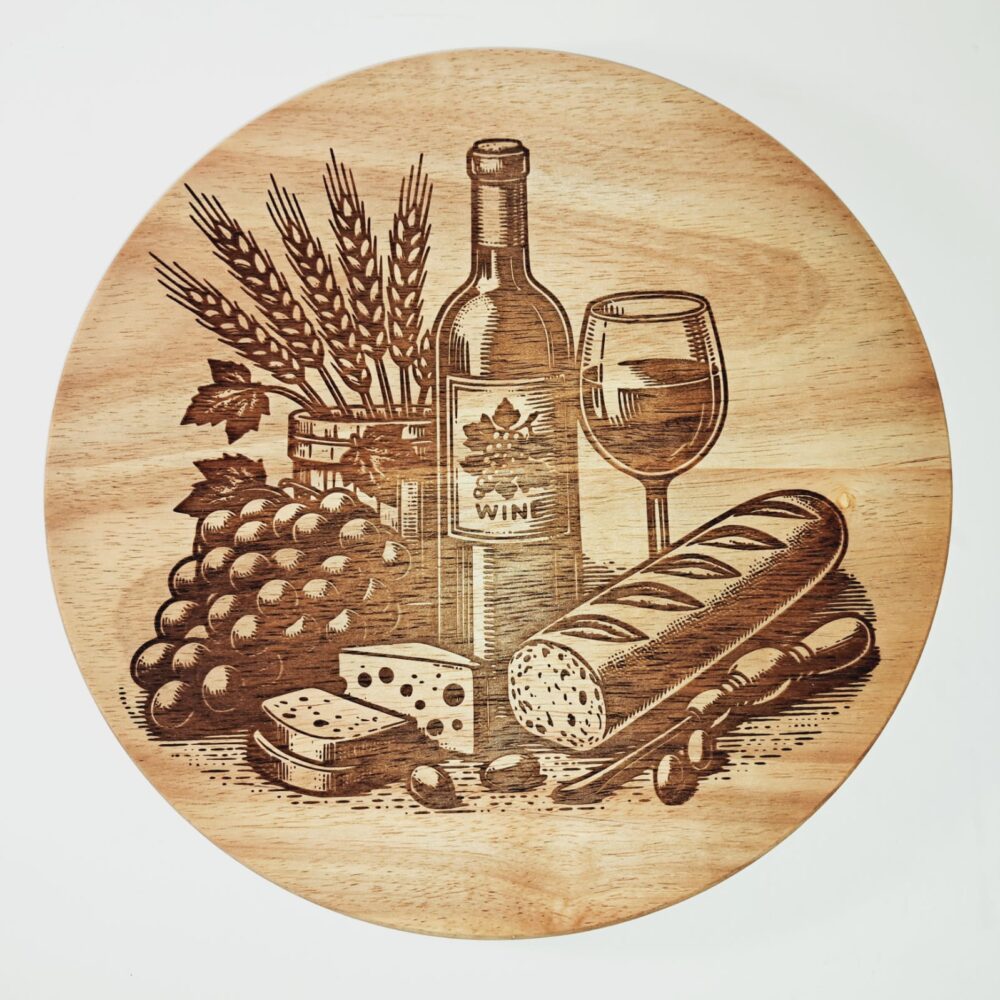 engraved wooden board